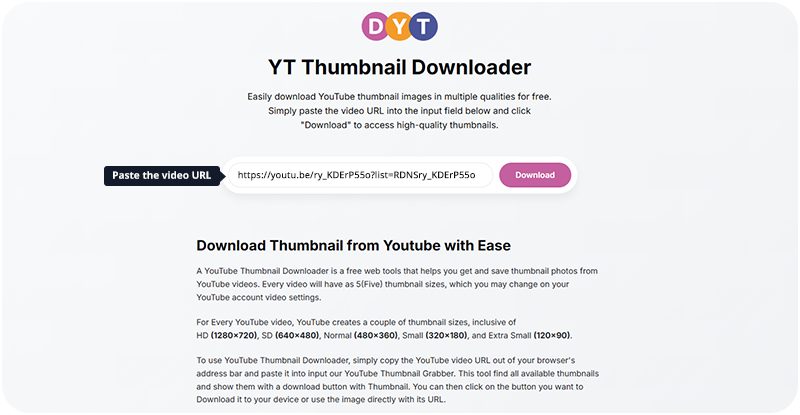 yt thumbnail download